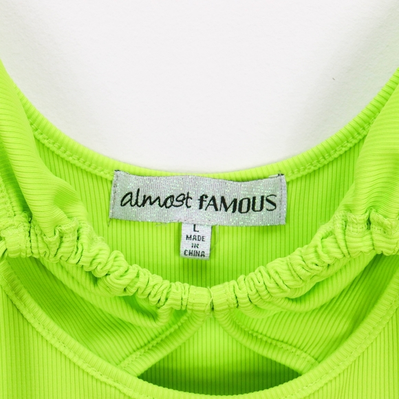 2/$20 Neon Line Green Cutout Maxidress - Picture 3 of 4